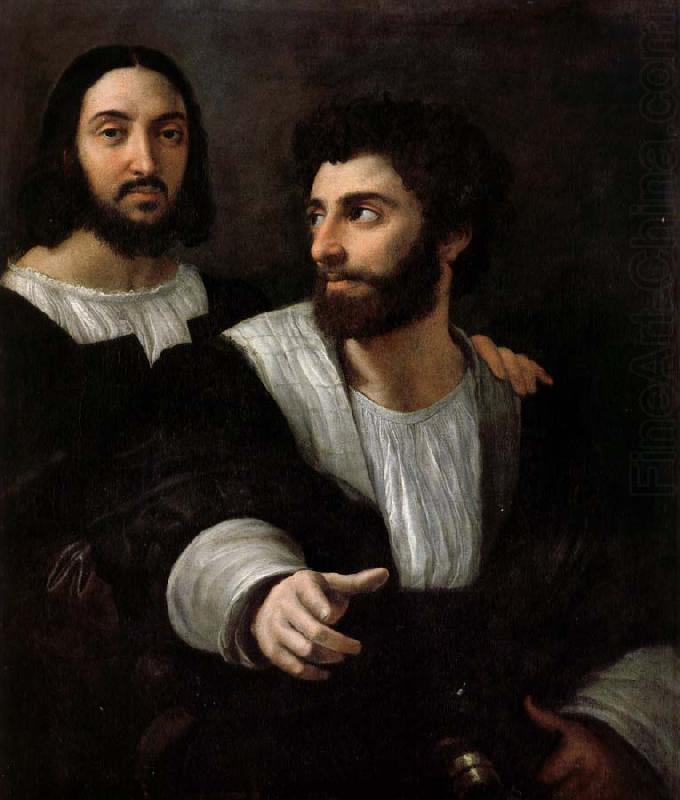 Together with a friend of a self-portrait, RAFFAELLO Sanzio